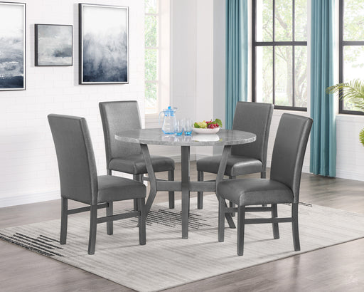 JUDSON 5-PK DINING SET GLITTER GREY - Golden Home Furniture (Columbus, OH) - Multi Location