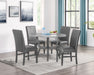 JUDSON 5-PK DINING SET GLITTER GREY - Golden Home Furniture (Columbus, OH) - Multi Location