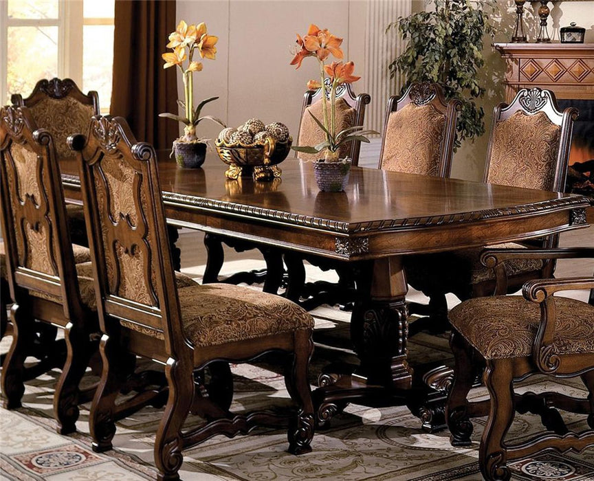 Crown Mark Neo Renaissance Double Pedestal Dining Table in Warm Brown 2400TL - Golden Home Furniture (Columbus, OH) - Multi Location