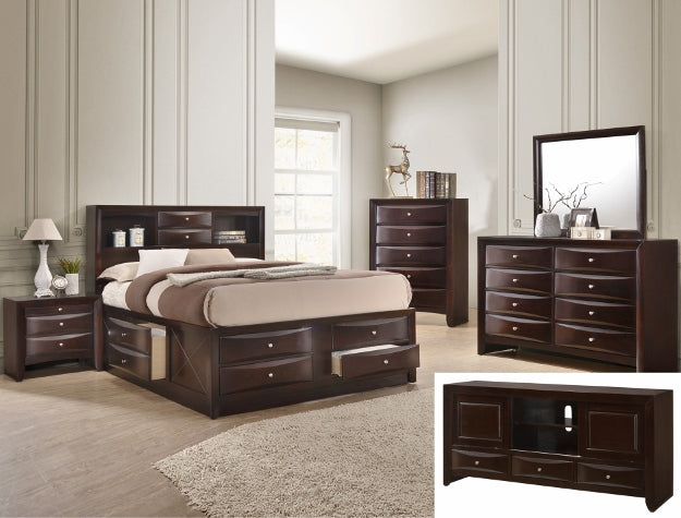 EMILY DRESSER 8 DRAWERS DARK CHERRY - Golden Home Furniture (Columbus, OH) - Multi Location
