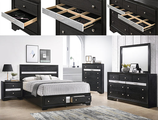 REGATA DRESSER BLACK/SILVER - Golden Home Furniture (Columbus, OH) - Multi Location
