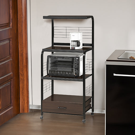KITCHEN SHELF ON CASTERS BLACK - Golden Home Furniture (Columbus, OH) - Multi Location