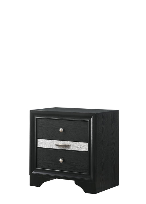 REGATA NIGHTSTAND BLACK/SILVER - Golden Home Furniture (Columbus, OH) - Multi Location