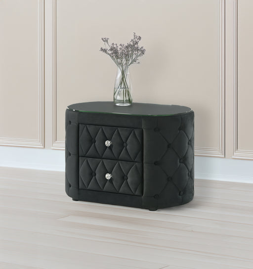VOLTARE NIGHTSTAND BLACK - Golden Home Furniture (Columbus, OH) - Multi Location