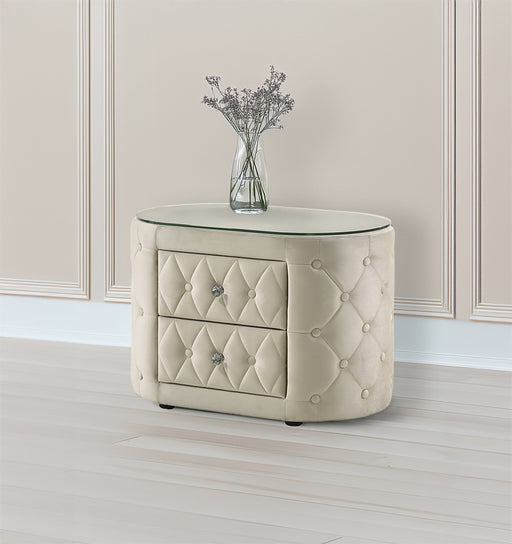 VOLTARE NIGHTSTAND IVORY - Golden Home Furniture (Columbus, OH) - Multi Location