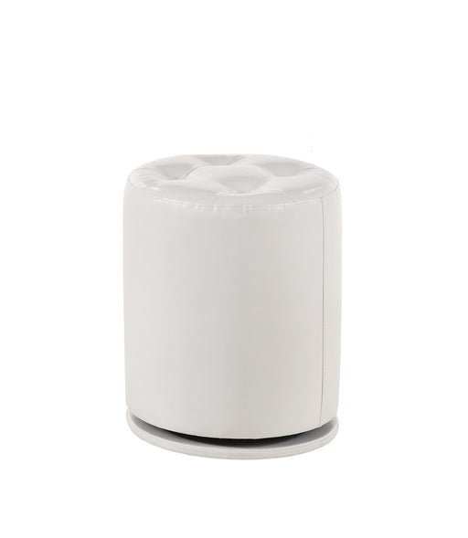 MORGAN ROUND SWIVEL STOOL WHITE - Golden Home Furniture (Columbus, OH) - Multi Location