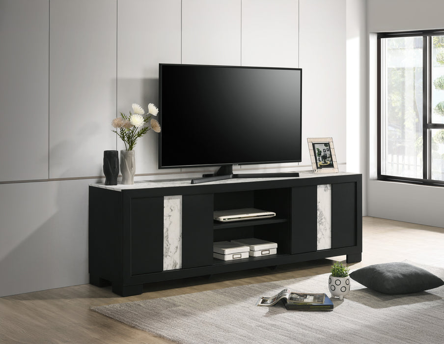 RANGLEY TV STAND - BLACK - Golden Home Furniture (Columbus, OH) - Multi Location