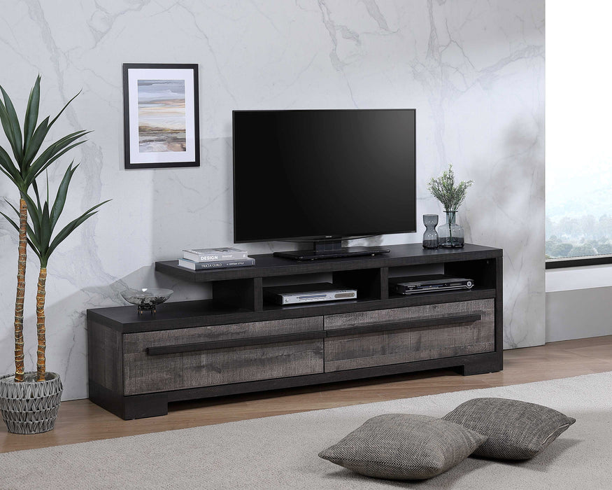 REMINGTON TV STAND GRAY/EBONY - Golden Home Furniture (Columbus, OH) - Multi Location