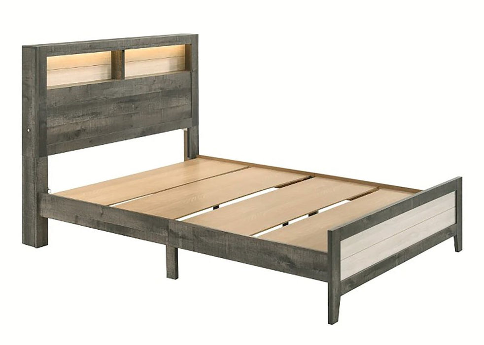 Crown Mark Furniture Rhett Queen Platform Bed in Gray - Golden Home Furniture (Columbus, OH) - Multi Location