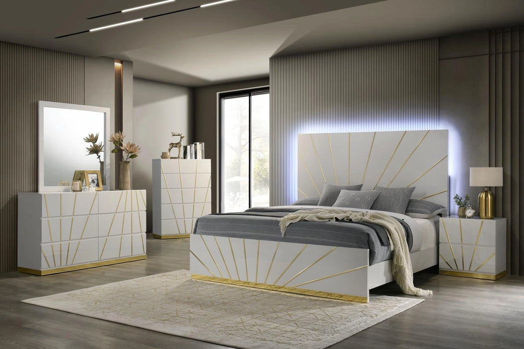 Queen Bed Frame - Dresser - Mirror - Chest - Nightstand