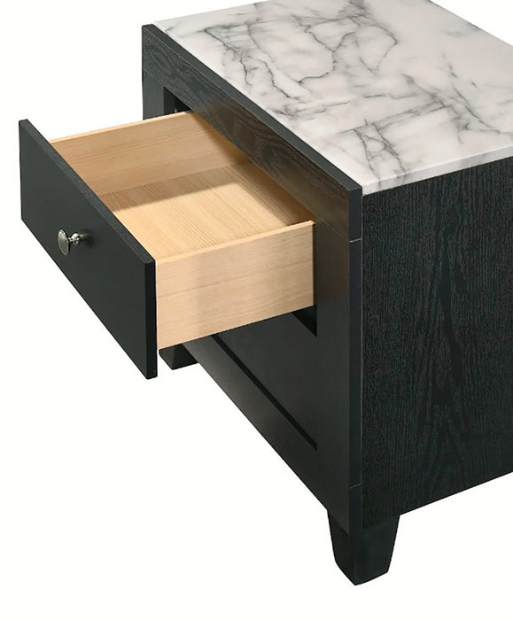 Crown Mark Furniture Cadence 2 Drawer Nightstand in Black - Golden Home Furniture (Columbus, OH) - Multi Location