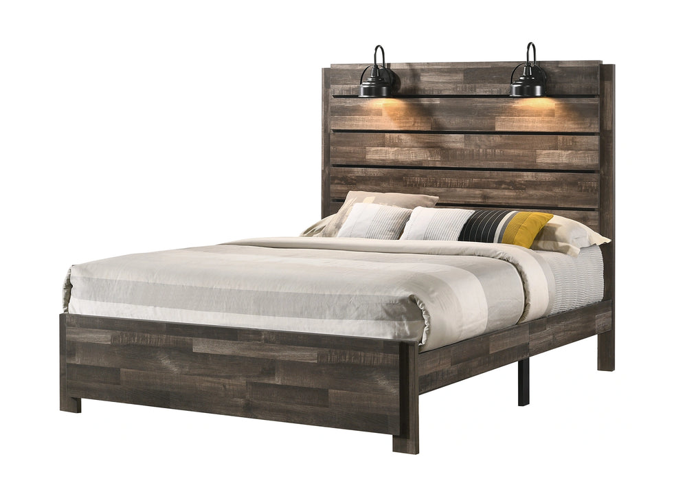 Carter Platform Bed In 1 Box - Brown - Golden Home Furniture 