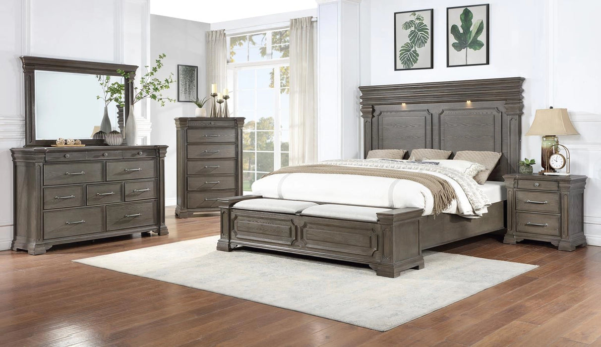 B067 Bed Frame-Dresser-Mirror-Chest-Nightstand