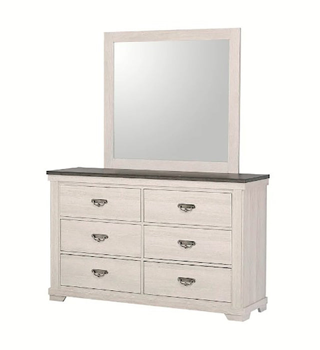 Crown Mark Furniture Leighton Dresser Mirror in White - Golden Home Furniture (Columbus, OH) - Multi Location