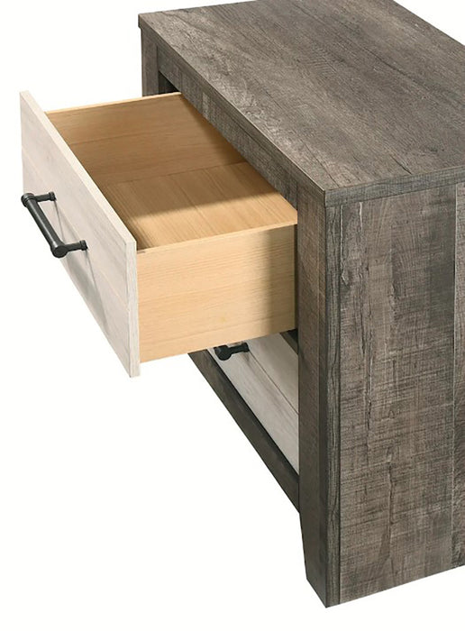 Crown Mark Furniture Rhett 2 Drawer Nightstand in Gray - Golden Home Furniture (Columbus, OH) - Multi Location
