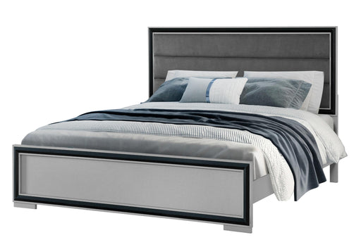 AMELIA GREY BLACK KING BED W/LED - Golden Home Furniture (Columbus, OH) - Multi Location