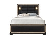 BLAKE BLACK QUEEN BED WITH LAMPS - Golden Home Furniture (Columbus, OH) - Multi Location