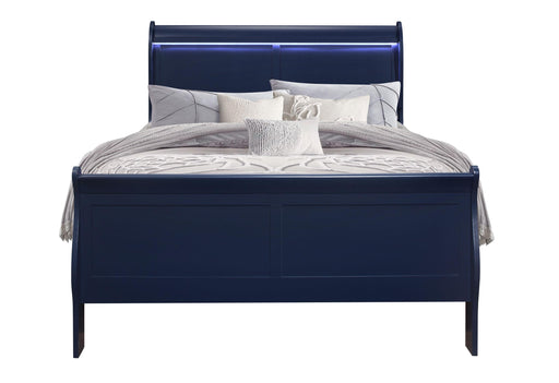 CHARLIE BLUE FULL BED WITH LED - Golden Home Furniture (Columbus, OH) - Multi Location