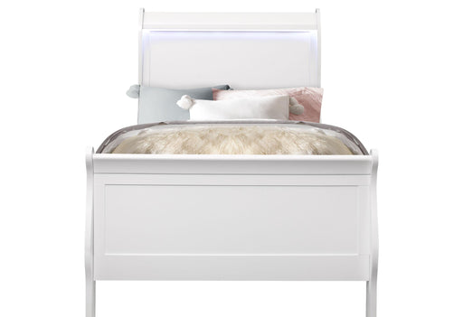 Charlie White Twin Bed - Golden Home Furniture (Columbus, OH) - Multi Location