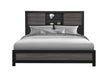 LISBON GREY/BLACK BOOKCASE KING BED - Golden Home Furniture (Columbus, OH) - Multi Location