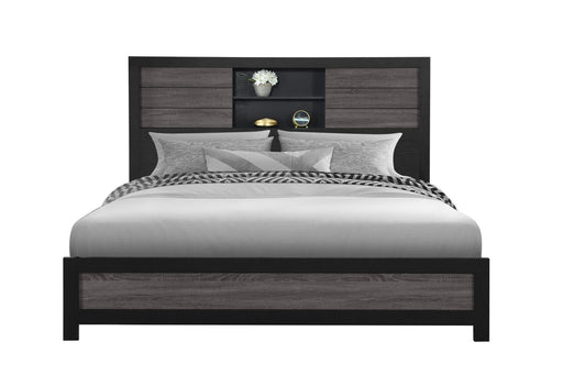 LISBON GREY/BLACK BOOKCASE KING BED - Golden Home Furniture (Columbus, OH) - Multi Location