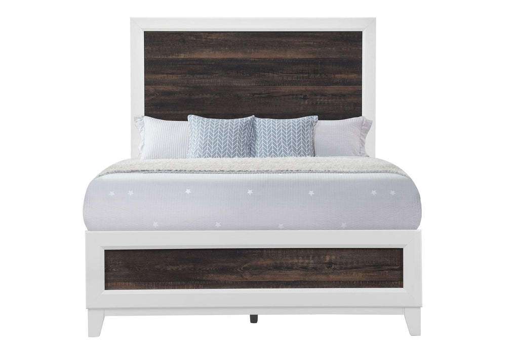LISBON OAK AND WHITE FULL BED - Golden Home Furniture (Columbus, OH) - Multi Location