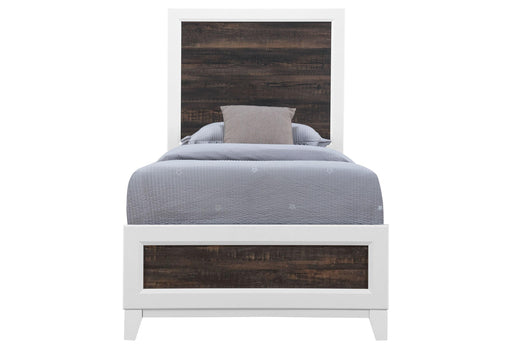 LISBON OAK AND WHITE TWIN BED - Golden Home Furniture (Columbus, OH) - Multi Location
