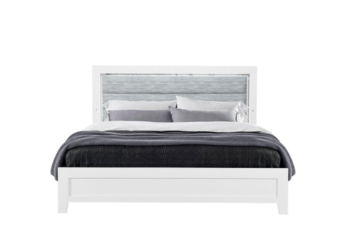LUCCIA WHITE TWIN BED WITH LED - Golden Home Furniture (Columbus, OH) - Multi Location