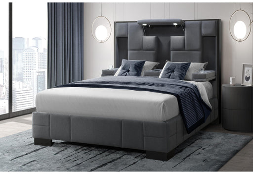 OSCAR DARK GREY 8 QUEEN BED - Golden Home Furniture (Columbus, OH) - Multi Location
