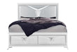 ROMO WHITE KING BED WITH LED - Golden Home Furniture (Columbus, OH) - Multi Location