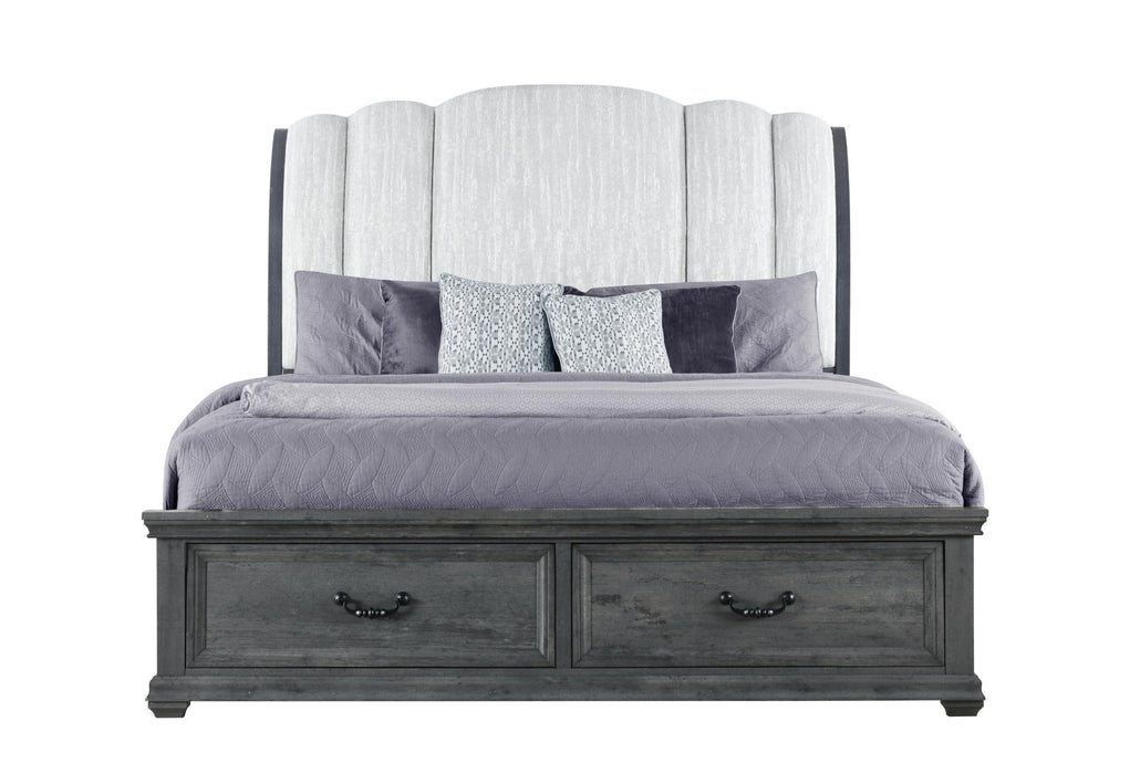 ROWAN GREY STORAGE KING BED - Golden Home Furniture (Columbus, OH) - Multi Location