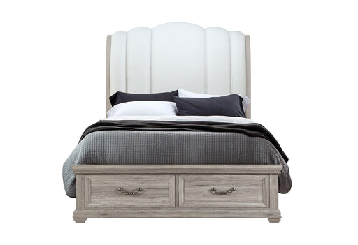 ROWAN NATURAL QUEEN BED WITH STORAGE - Golden Home Furniture (Columbus, OH) - Multi Location