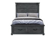 TATUM GREY QUEEN BED WITH STORAGE - Golden Home Furniture (Columbus, OH) - Multi Location