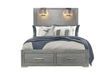 TIFFANY SILVER FULL BED WITH LAMPS - Golden Home Furniture (Columbus, OH) - Multi Location