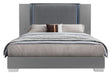 YLIME SMOOTH SILVER QUEEN BED WITH LED - Golden Home Furniture (Columbus, OH) - Multi Location