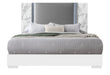 YLIME WHITE MARBLE KING BED WITH LED - Golden Home Furniture (Columbus, OH) - Multi Location