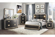 BLAKE BLACK/GOLD KING BED GROUP WITH LAMPS - Golden Home Furniture (Columbus, OH) - Multi Location