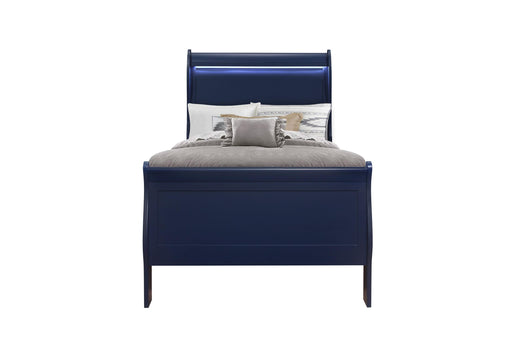 CHARLIE BLUE TWIN BED WITH LED - Golden Home Furniture (Columbus, OH) - Multi Location