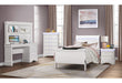 CHARLIE WHITE TWIN BED, DESK WITH HUTCH, NIGHTSTAND AND CHEST - Golden Home Furniture (Columbus, OH) - Multi Location