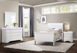 CHARLIE WHITE TWIN BED, DRESSER, MIRROR AND NIGHTSTAND - Golden Home Furniture (Columbus, OH) - Multi Location