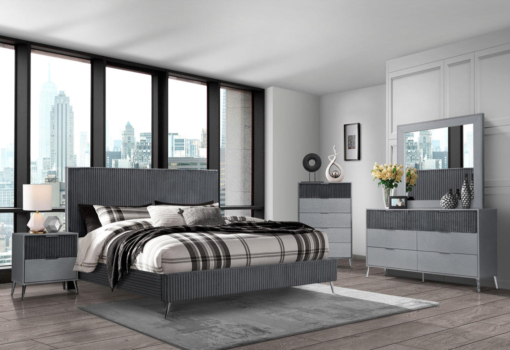 ENZO DARK GREY KING BED GROUP - Golden Home Furniture (Columbus, OH) - Multi Location