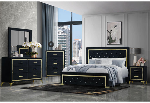 KINGDOM BLACK QUEEN BED GROUP - Golden Home Furniture (Columbus, OH) - Multi Location