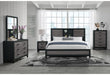 LISBON GREY/BLACK BOOKCASE KING BED GROUP - Golden Home Furniture (Columbus, OH) - Multi Location