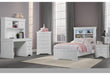Pompei Metallic White Bookcase Twin Bed-Dresser-Mirror And Nightstand - Golden Home Furniture (Columbus, OH) - Multi Location
