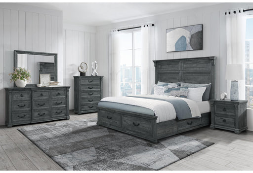 TATUM GREY FULL BED GROUP WITH STORAGE - Golden Home Furniture (Columbus, OH) - Multi Location
