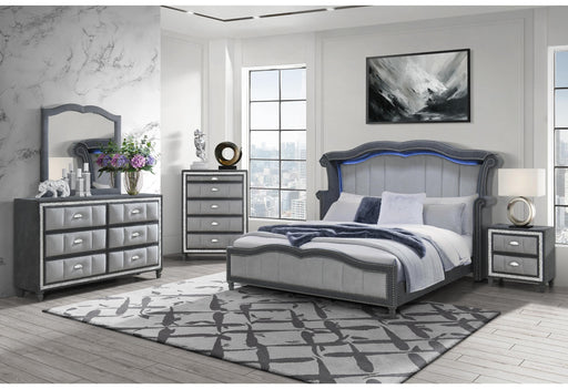 VANNA DARK GREY FULL BED GROUP - Golden Home Furniture (Columbus, OH) - Multi Location
