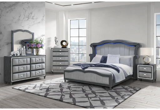 VANNA DARK GREY KING BED GROUP - Golden Home Furniture (Columbus, OH) - Multi Location