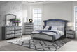 VANNA DARK GREY QUEEN BED GROUP - Golden Home Furniture (Columbus, OH) - Multi Location