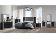YLIME WAVY BLACK KING BED GROUP WITH VANITY SET - Golden Home Furniture (Columbus, OH) - Multi Location