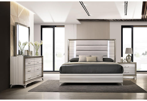 ZAMBRANO WHITE KING BED GROUP - Golden Home Furniture (Columbus, OH) - Multi Location